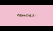 夸赞老师成语