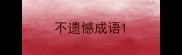 不遗憾成语