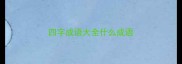 四字成语大全什么成语