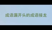 成语漏开头的成语接龙