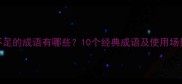 美中不足的成语有哪些10个经典成语及使用场景指南