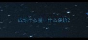 成语什么星一什么成语