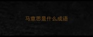 马意思是什么成语