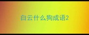 白云什么狗成语