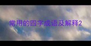 常用的四字成语及解释