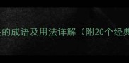 羁绊相关的成语及用法详解附20个经典案例
