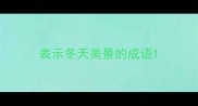 表示冬天美景的成语