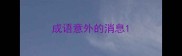 成语意外的消息