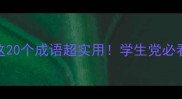 上水成语推荐这20个成语超实用学生党必看收藏夹必备