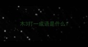 木3打一成语是什么
