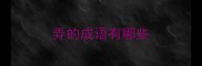 弄的成语有哪些