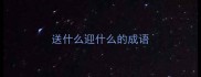 送什么迎什么的成语