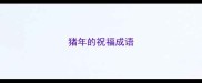猪年的祝福成语