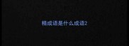 精成语是什么成语