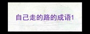 自己走的路的成语