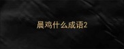 晨鸡什么成语